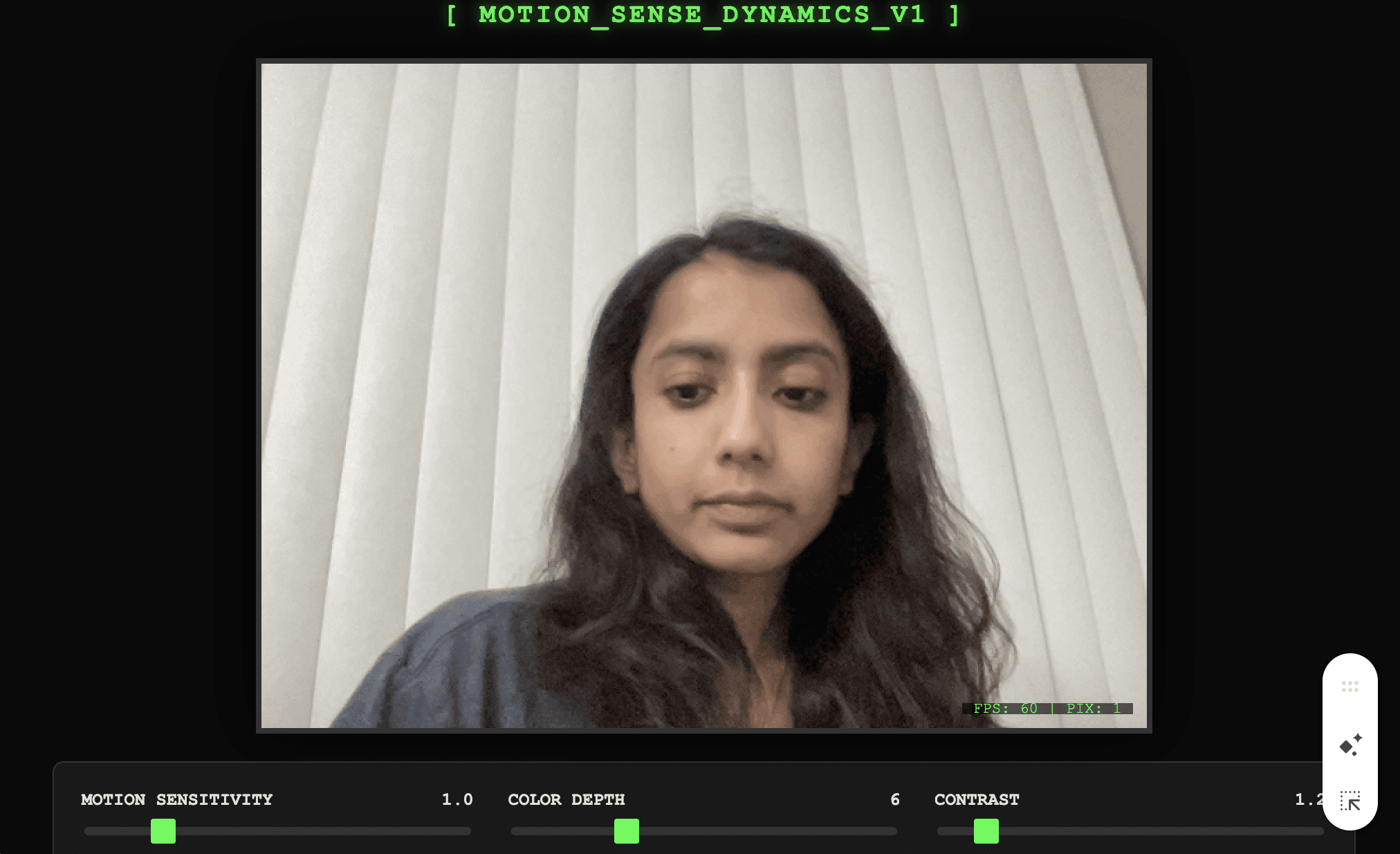 Webcam image becoming clear when movement stops