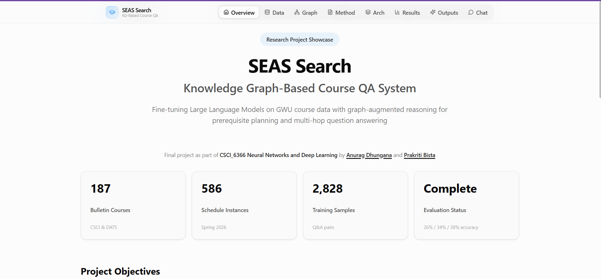 SEAS Search – GenAI Academic Advisor
