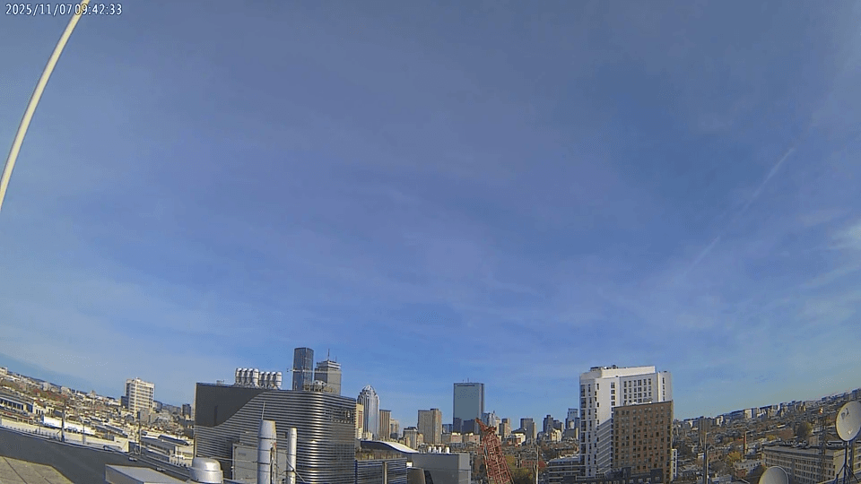 The original urban webcam snapshot used to identify landmarks