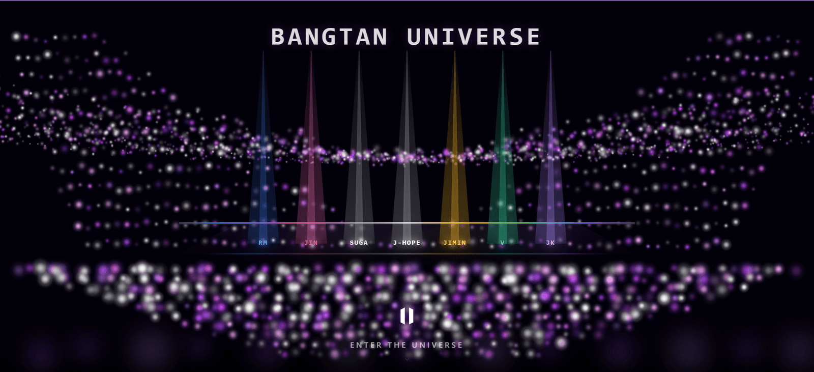 Bangtan Universe landing page